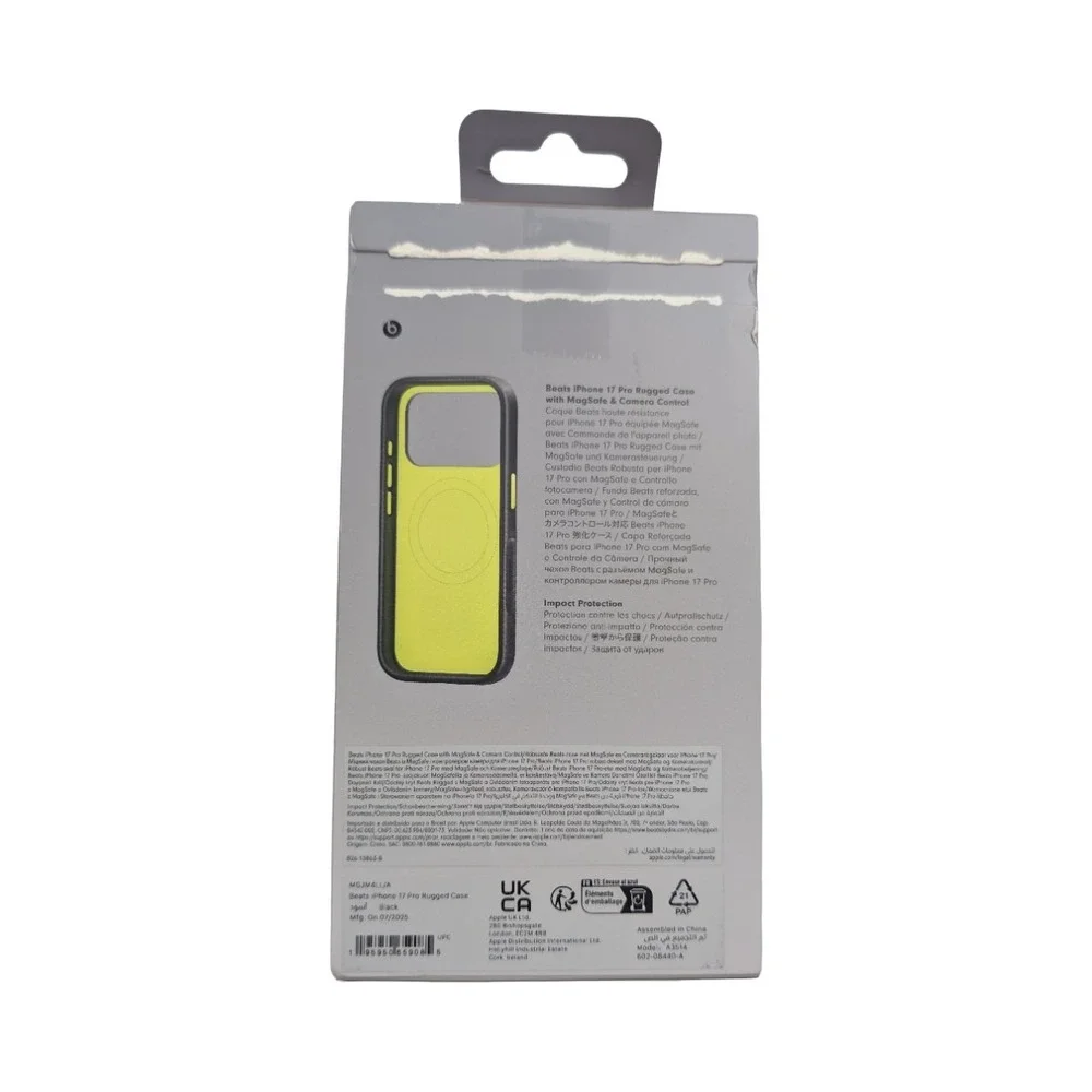 K7-P Beats iPhone 17 Pro Rugged Case w MagSafe &‎ Camera Control Blk/Neon Green